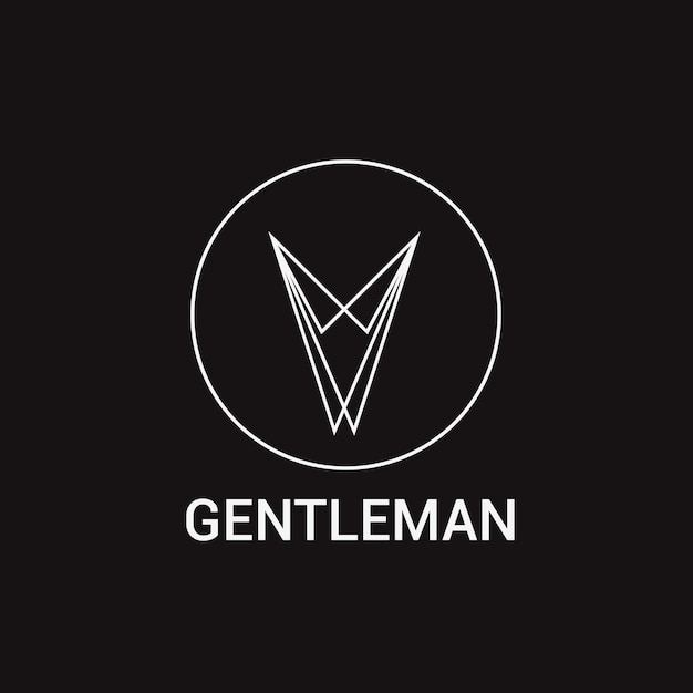 Gratis vector gentleman shop logo vector sjablonen ontwerp.