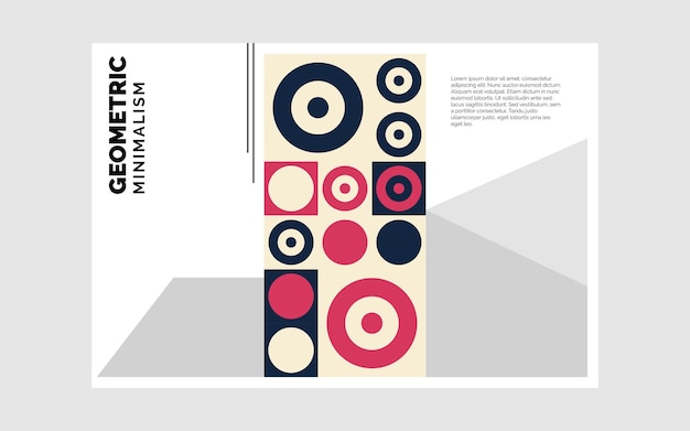 Geometrisch abstracte driebladige brochure sjabloon vector achtergrond