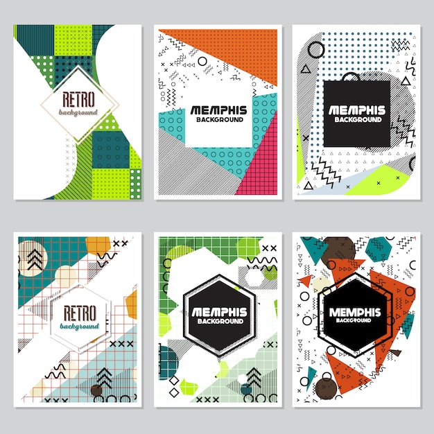 Gratis vector geometrisch flyer ontwerp