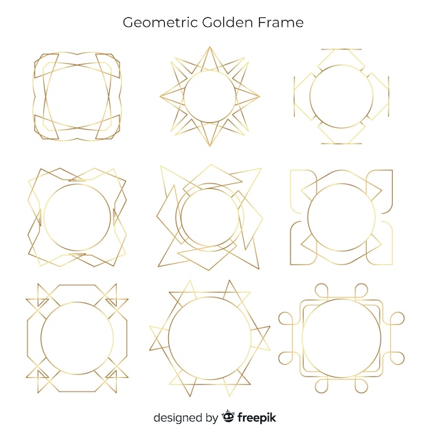 Geometrisch gouden frame
