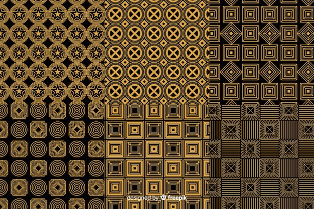 Geometrisch luxe patroonpakket