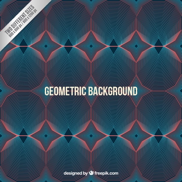 Gratis vector geometrische achtergrond in op art stijl