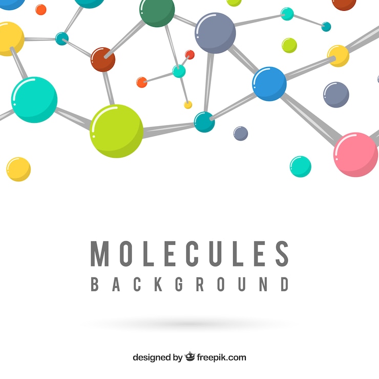 Gratis Vector geometrische achtergrond van moleculen