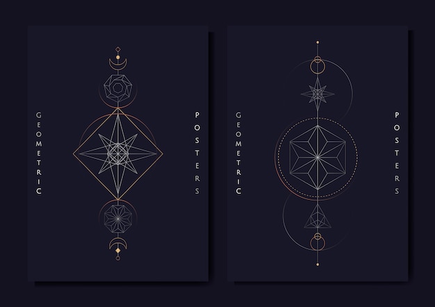 Geometrische astrologische symbolen tarotkaart