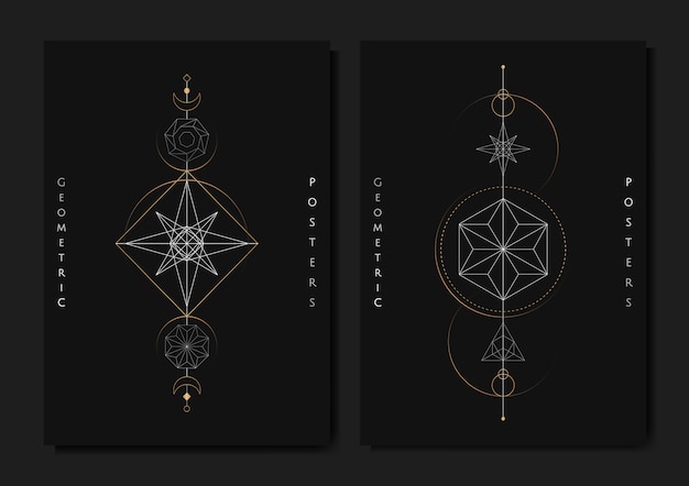 Geometrische astrologische symbolen tarotkaart