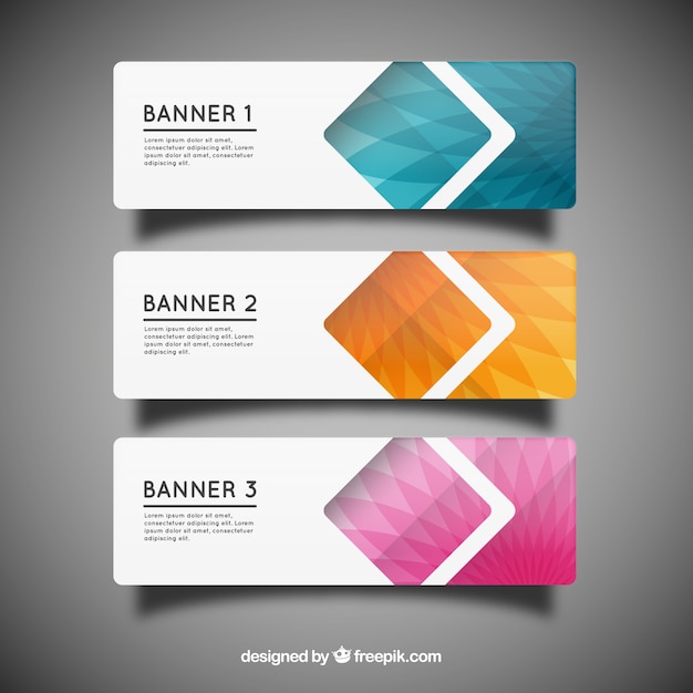 Gratis vector geometrische banner templates