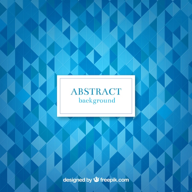 Gratis vector geometrische blauwe achtergrond van driehoeken