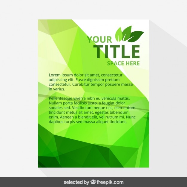 Gratis vector geometrische eco flyer template