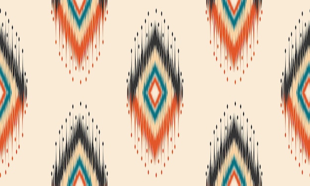 Geometrische etnische oosterse ikat patroon traditioneel ontwerp voor achtergrond, tapijt, behang, kleding, verpakking, batik, stof, vector illustration.embroidery stijl.
