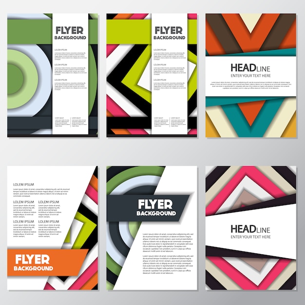 Geometrische flyers collectie