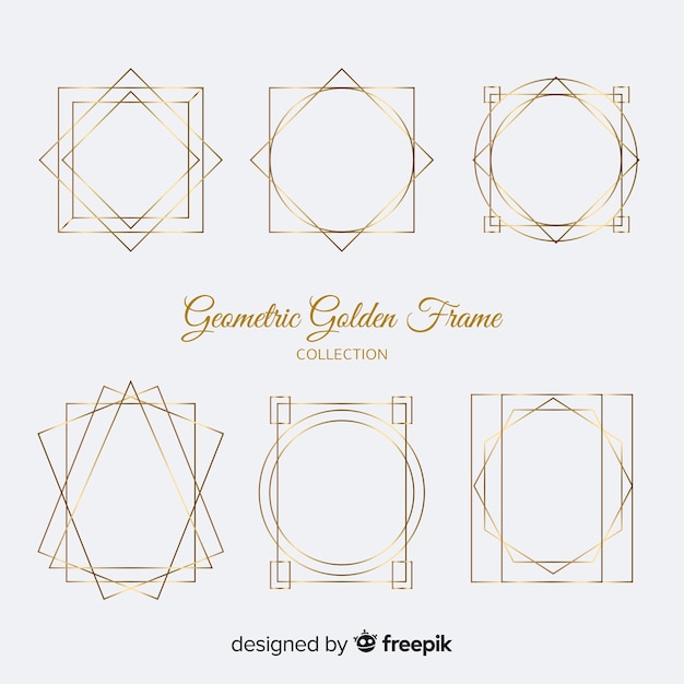 Geometrische gouden frame-collectie