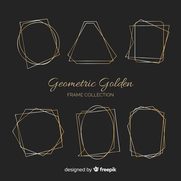 Geometrische gouden frame-collectie