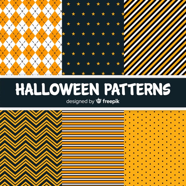 Geometrische Halloween-patrooninzameling