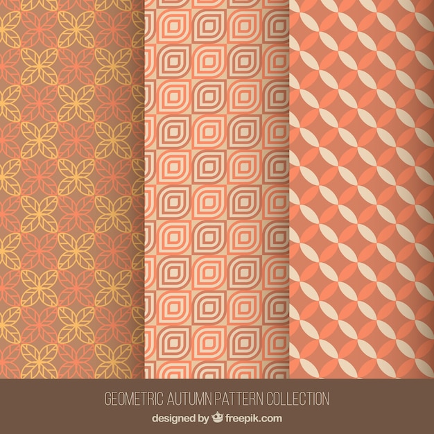 Gratis vector geometrische herfst patroon