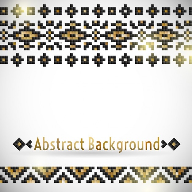 Geometrische hipster tribal zwart en goud pixel ontwerp vector illustratie