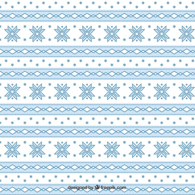 geometrische Kerst patroon in blauwe kleur