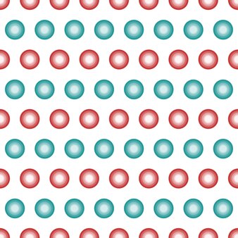 Geometrische kleurenpatroon met cirkels. vector illustratie. abstracte naadloze stippenachtergrond