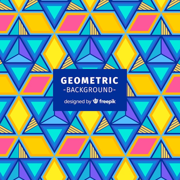 Gratis vector geometrische kleurrijke achtergrond