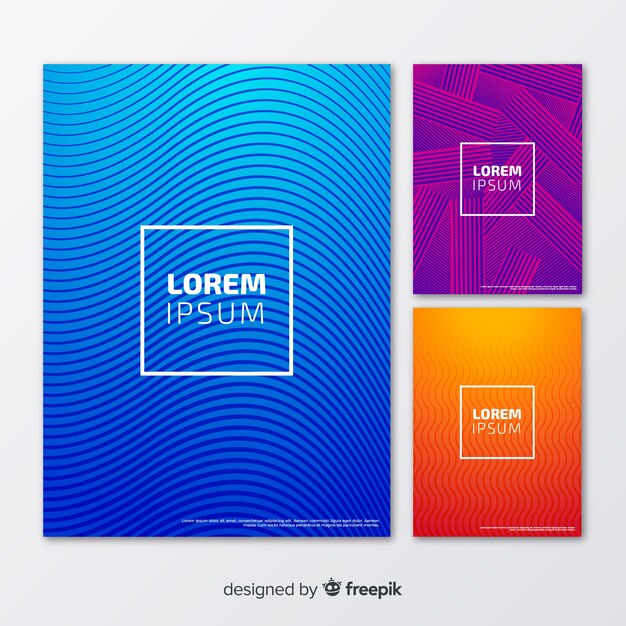 Geometrische lijnen brochure pack