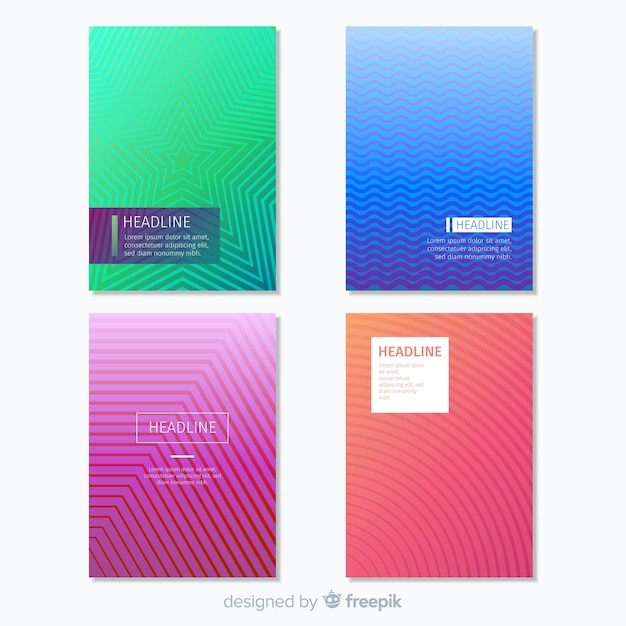 Geometrische lijnen brochure pack