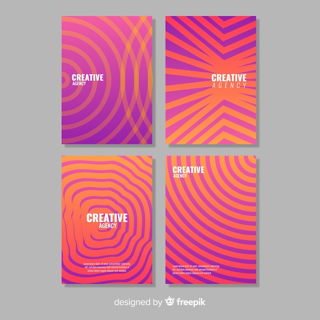 Geometrische lijnen brochure set