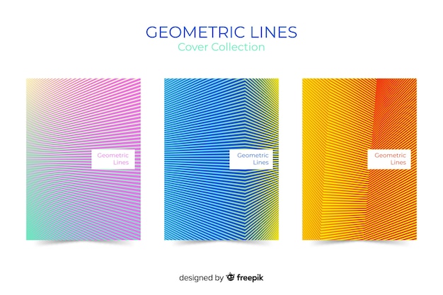 Geometrische lijnen omvatten de verzameling