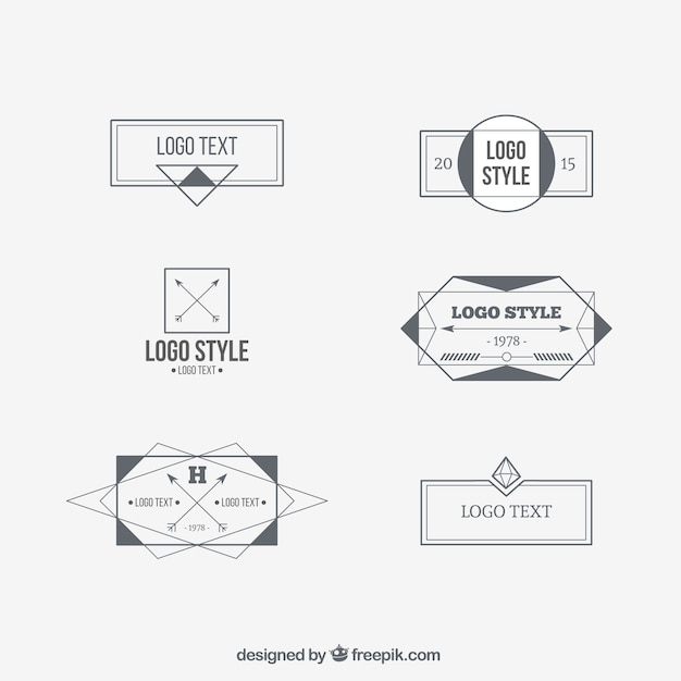 Geometrische logo's in hipster stijl