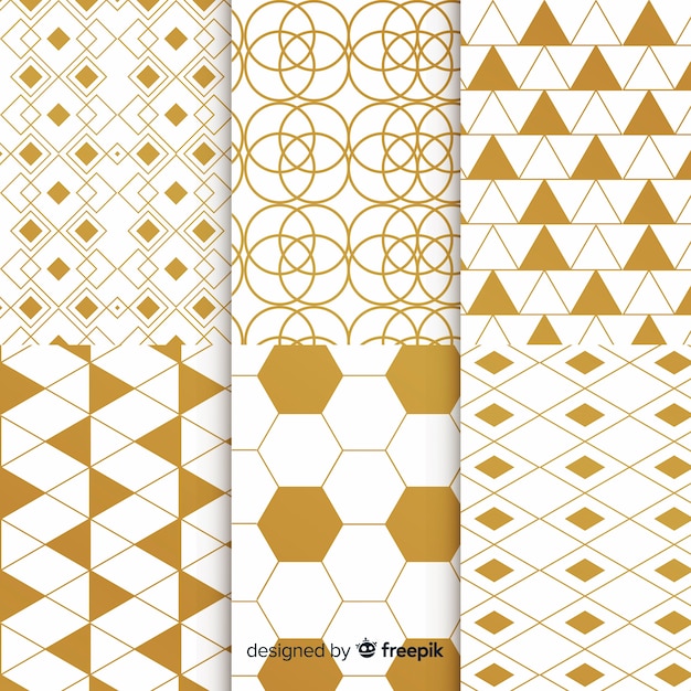 Geometrische luxe gouden patrooncollectie