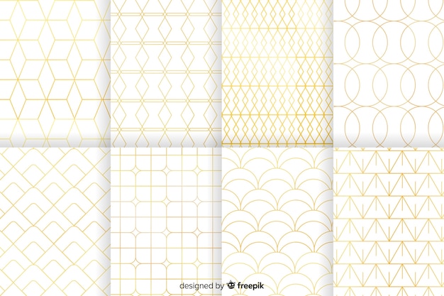 Gratis vector geometrische luxe patrooncollectie