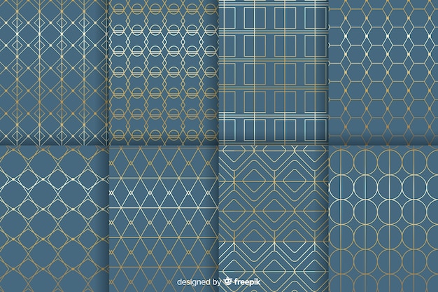 Gratis vector geometrische luxe patrooncollectie