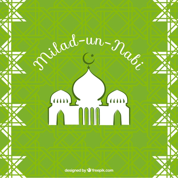 Gratis vector geometrische milad un nabi achtergrond