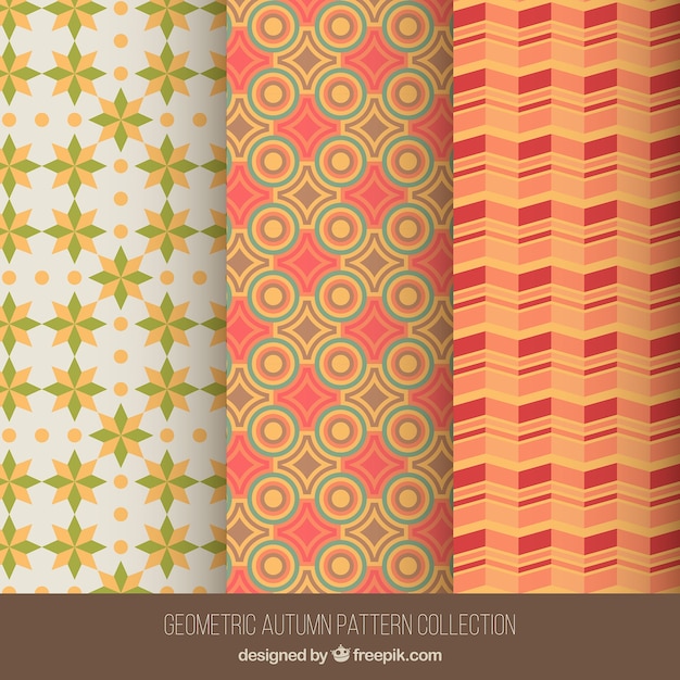 Gratis vector geometrische patroon collectie