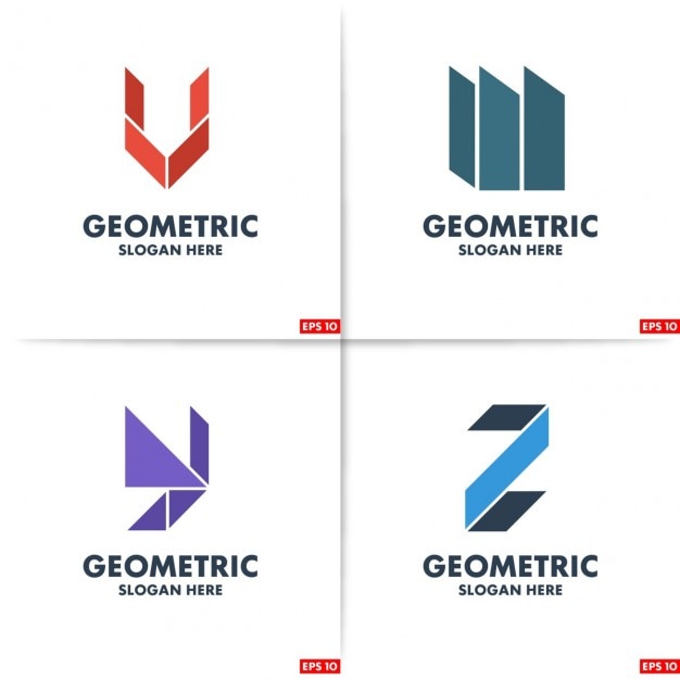 Geometrische vorm Alphabet logo templates