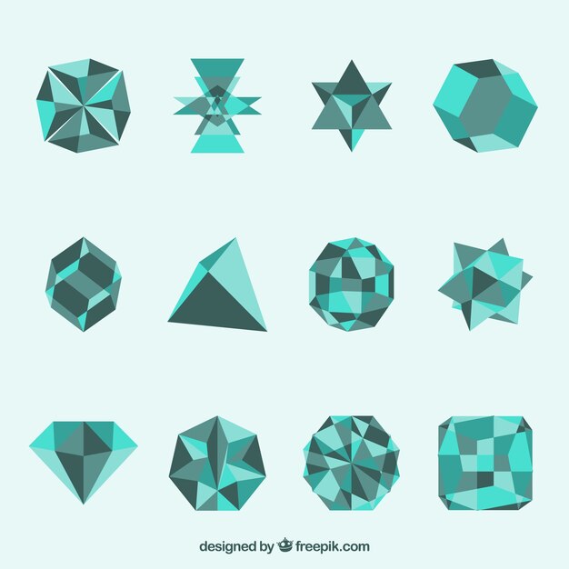 Geometrische vormen in turkooise kleur