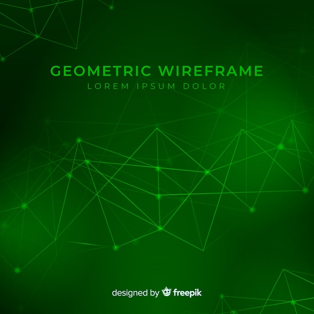 Gratis vector geometrische wireframe achtergrond