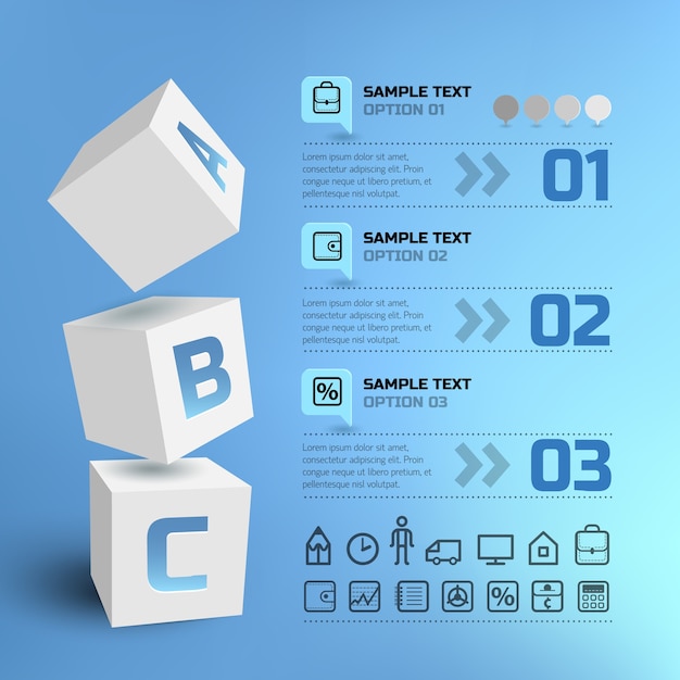 Geometrische zakelijke infographics