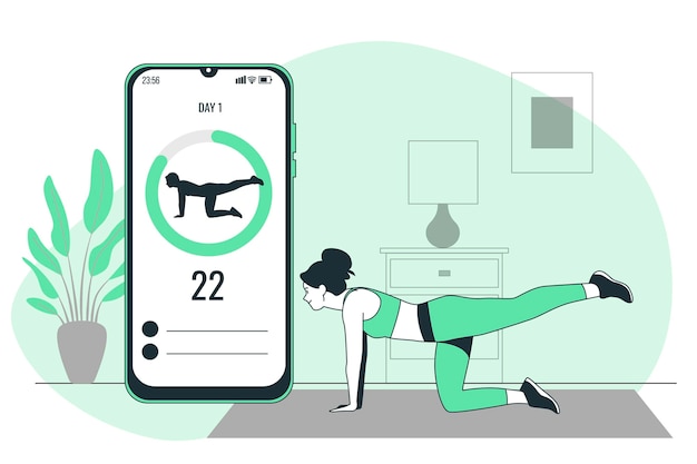 Gepersonaliseerde workouts concept illustratie