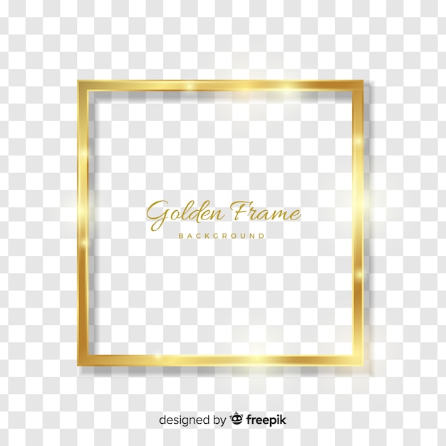 Geruit realistisch gouden frame