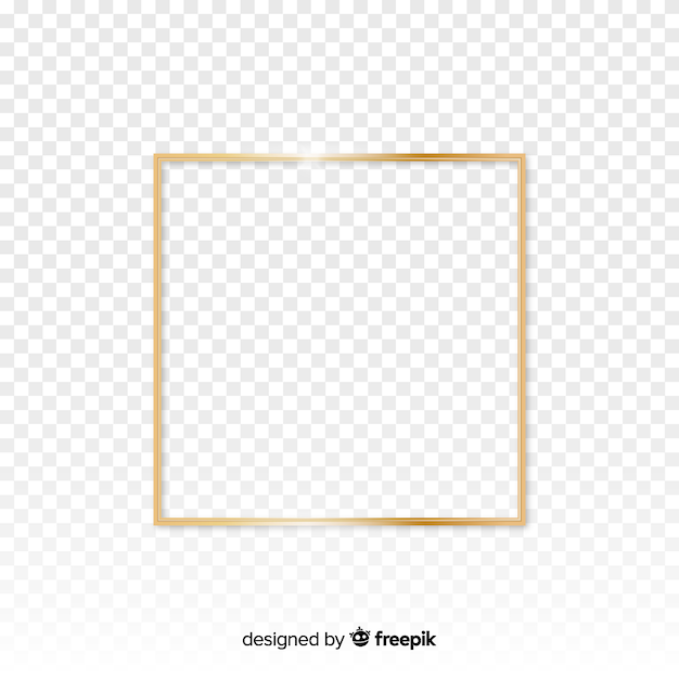 Gratis vector geruit realistisch gouden frame