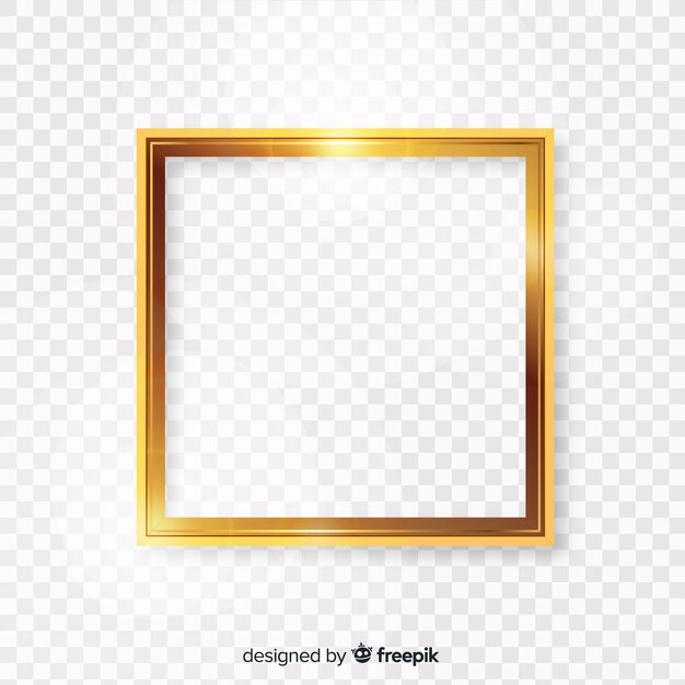 Geruit realistisch gouden frame