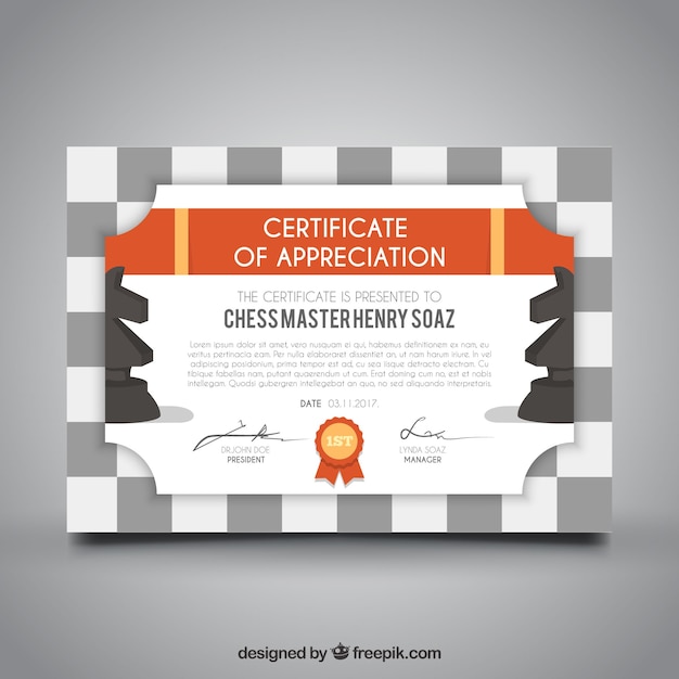 Gratis vector geruite afstuderen certificaatsjabloon