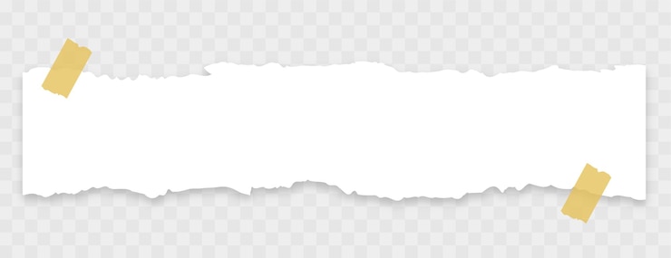 Gratis Vector gescheurd papier met plakband banner