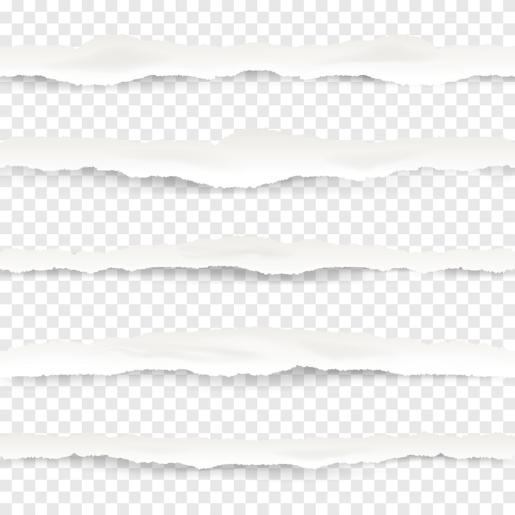 Gratis Vector gescheurd papier rand illustratie. realistisch naadloos patroon van haveloze of geripte pagina&#39;s