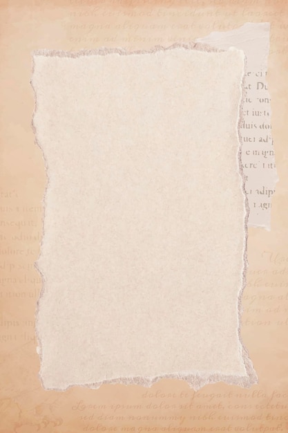 Gescheurde oude beige papier achtergrond vector