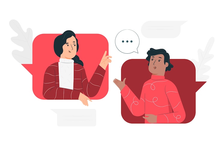 Gratis Vector gesprek concept illustratie