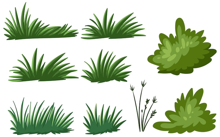 Gratis Vector gestileerde groene bladeren vector set