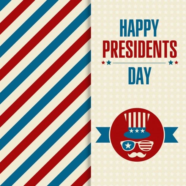 Gestreepte kaart van Presidents Day