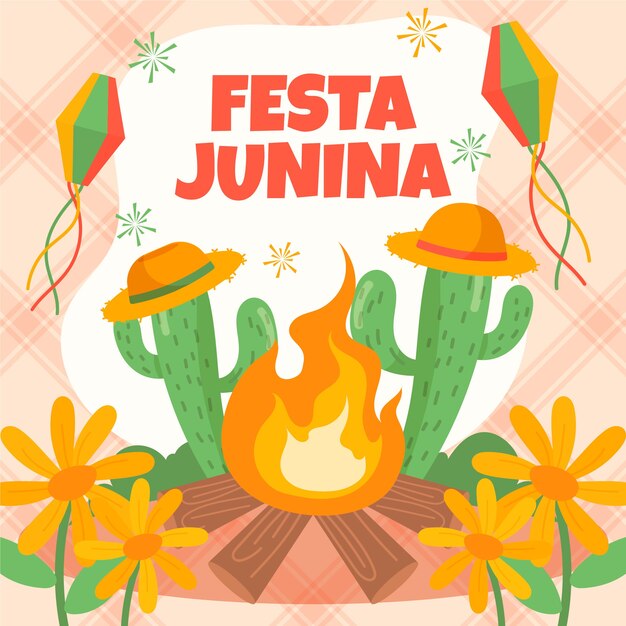 Getekend festa junina-concept