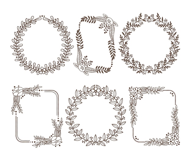 Getekend floral frame pack