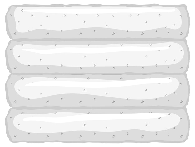 Gratis vector gevouwen handdoeken geïsoleerd op witte achtergrond